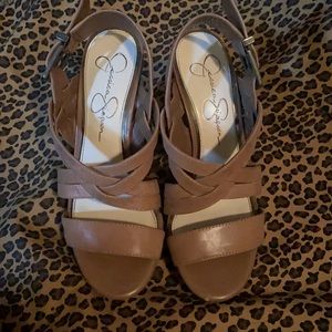 Jessica Simpson Tan Wedges